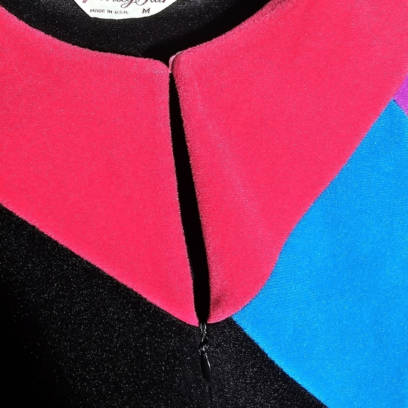 Vanity Fair Womens Size M Vintage 80s MOD Lounge Plush Lounge House Dress Retro - Picture 7 of 13